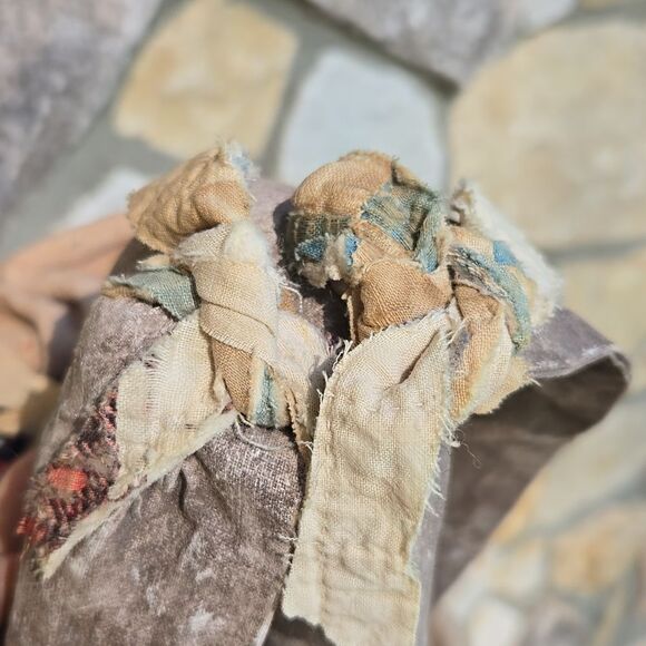 Primitive Rustic Rabbit Bunny Doll Handmade Hand Crafted Handcrafted Easter - Picture 4 of 16